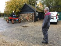 2019 11 1 JCB driving 1903 National Electric while Paul the mechanic watches