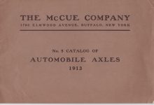 1913 McCUE automobile Axles Catalog No. 5 AC Front cover