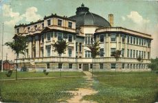 1910 ca. EEJ FELTON HIGH SCHOOL NORTH TONAWANDA, NY postcard front