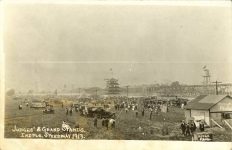 1913 Indy 500 JUDGES GRAND STAND INDPLS SPEEDWAY 1913 HORAK PHOTO RPPC front