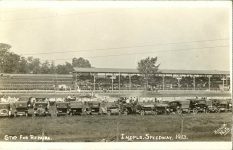 1913 Indy 500 STOP FOR REPAIRS Car 25 TULSA Clark INDPLS SPEEDWAY 1913 Horak Photo RPPC front