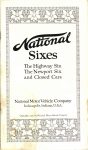 1916 NATIONAL Sixes The Highway Six The Newport Six and Closed Cars 5.5″×9″ Front cover