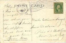1920 ca. FISHING IN FLORIDA 67136 Exaggerartion postcard back