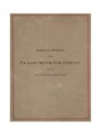 1912 8 31 Packard Report to the Directors OF THE Packard Motor Car Company Automotive Research Library Front cover 1
