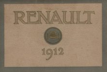 1912 RENAULT AUTOMOBILES RENAULT 1912 Automotive Research Library Front cover 1