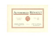 1912 RENAULT AUTOMOBILES RENAULT 1912 Automotive Research Library page 1