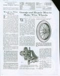 1913 2 AMERICAN WIRE WHEEL NEWS Garage and Repair Men Make Wire Wheels By L. E. Lammert  AACA Library page 1