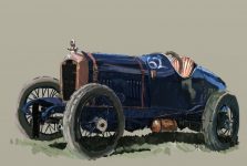 1917 ca Hudson Super Six racer illustration Andris Collection