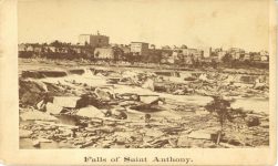 1863 ca. Falls of Saint Anthony, Minnesota East Bank Whitney CDV 4″×25″ front 2