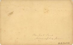 1885 ca. Central Park now Loring Minneapolis, Minn H. B. Norton 8″×5″ photo back