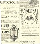 1901 ca. NATIONAL Electric ad 2.5″×3.75″