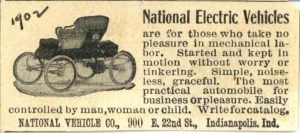 1902 NATIONAL Electric ad 2.5″×1″