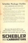 1925-26 ca. SCHEBLER CARBURETORS Price List 6″×9″ Front page 1
