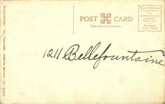 1912 NATIONAL Indy 500 Winner Joe Dawson postcard back