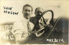 1914 5 30 Indy 500 GOUX PEUGEOT Car NO. 6 MAY 30, 14 RPPC front