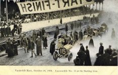 1908 10 24 Vanderbilt Race Locomobile Car 16 at Starting Line postcard front