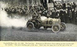 1908 10 24 Vanderbilt Race The Last Lap Robertson postcard front
