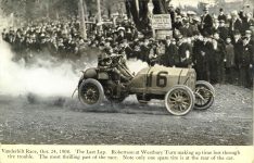 1908 10 24 Vanderbilt Race The Last Lap Robertson postcard front 2