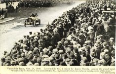 1908 10 24 Vanderbilt Race The Locomobile No. 1 driven by James Florida postcard front 2