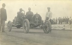 1909 ca. EMF 30 racer unknown track RPPC front