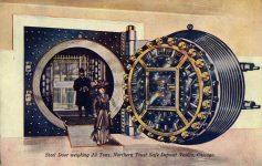 1905 ca. 23 Ton Steel Door Northern Trust Safe Deposit Vaults, Chicago postcard front