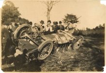 1908 Savannah Races Overturned racecar N. Lazarnick Photo 6588 6.5″×4.75″