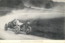 1909 Cobe Cup Race MARION Car 3 C. Stutz driver postcard front