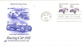 1911 Indy 500 MARMON Wasp Racing Cars 1911 First Day Issue 1987 9 25 6.5″×3.5″ envelope front