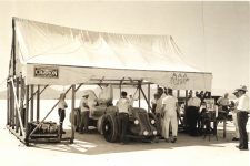 1938 ca. MORMON Meteor Bonneville Salt Flats RPPC front