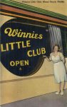 1940 ca. Winnie’s Little Club Miami Beach, Florida postcard front