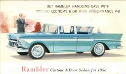 1958 Rambler Custom 4-Door Sedan postcard front