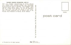195x KAISER DARRIN ROADSTER DKF-16 postcard back