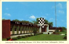 1960 ca. Indy 500 Indianapolis Motor Speedway Museum postcard front