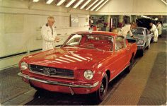 1966 ca. FORD Mustang DEARBORN ASSEMBLY PLANT postcard front