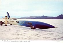 1970 10 23 THE BLUE FLAME Bonneville Salt Flats 622 mph postcard front