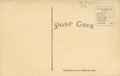 1905 TRAIN EUGENE, OREGON SOUTHERN PACIFIC DEPOT postcard back