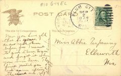 1907 9 2 Bull Dog embossed postcard back
