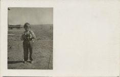 1907 ca. CAT Standing little girl holding two kittens on prairie RPPC front