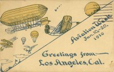 1910 1 10 20 Aviation Week Los Angeles, Cal postcard front