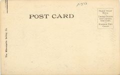 1910 ca. Minneapolis Lake Calhoun sailboats Hand colored postcard back