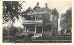 1910 ca. Minneapolis, MINN Dr. Biornstad’s Clinic and Sanatorium 2244 Nicollet Avenue postcard front