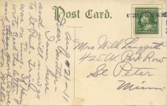 1910 ca. Minneapolis, MINN ELECTRIC STEEL ELEVATOR CO. 5117 postcard back