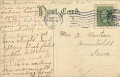 1912 8 6 Minneapolis, MINN Lake Minnetonka STEAMER WHITE BEAR postcard back