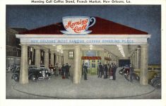 1935 ca. Morning Call Coffee Stand New Orleans, LA postcard front