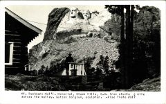1935 ca. Mt. Rushmore Black Hills, SD from Gutzon Borglum studio RPPC front