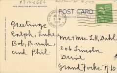 1939 7 15 TRAIN STREAMLINER PASSING THROUGH CALIFORNIA 858 postcard back