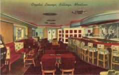 1940 ca. Billings, Montana Crystal Lounge postcard front