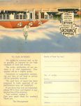1940 ca. HOWARD JOHNSON’S TO OUR PATRONS double postcard inside