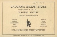 1940 ca. Williams ARIZONA Stay on WILL ROGERS HIGHWAY back