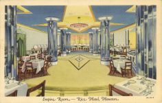 1942 6 12 Houston, TX Empire Room Rice Hotel postcard front